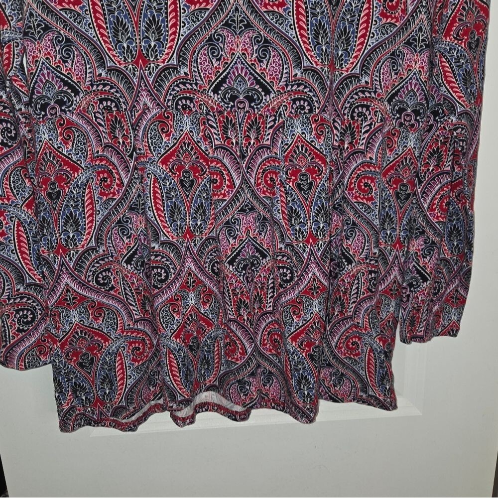 J. Jill Boho Print Rayon Blouse - Picture 12 of 12